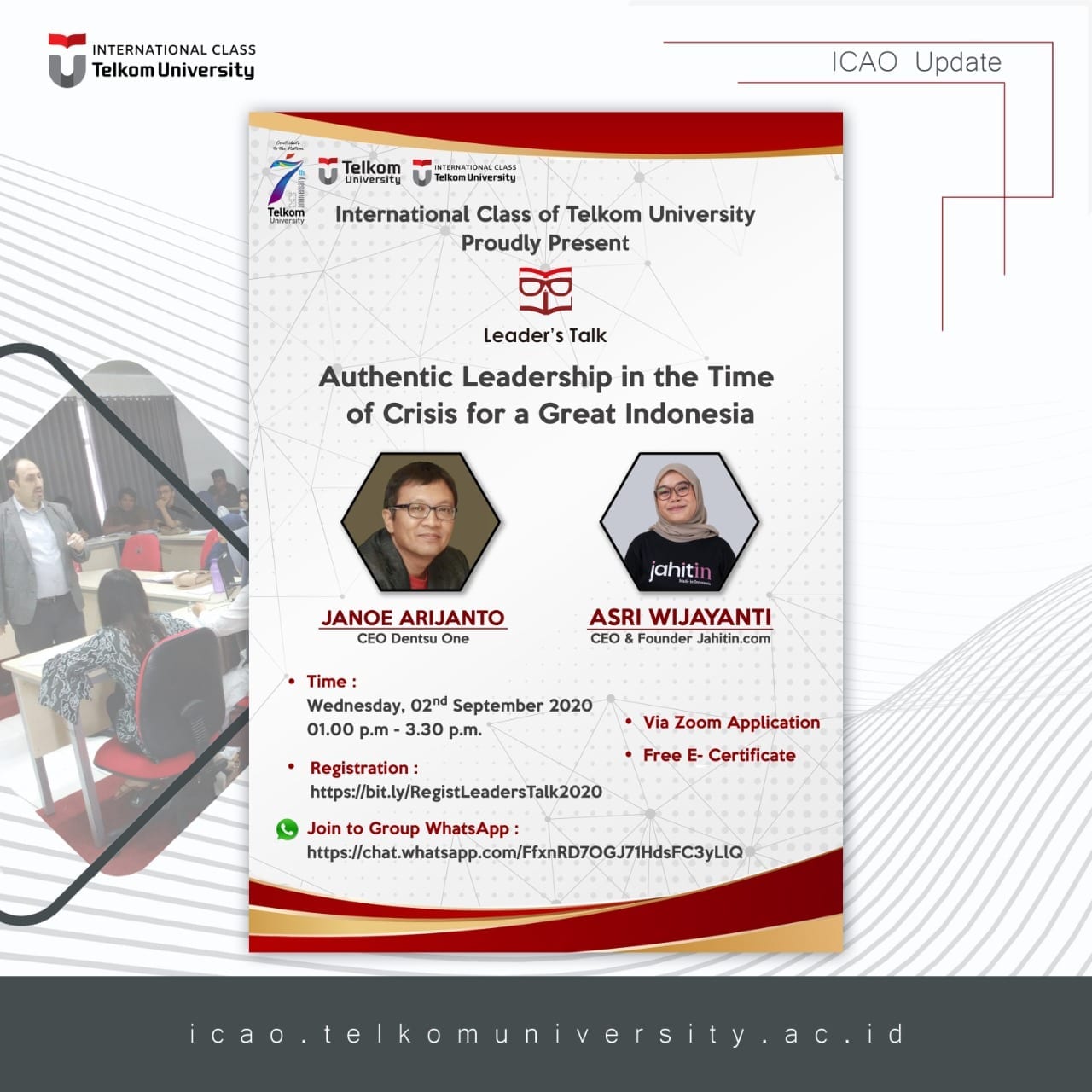Leader’s Talk Series ep. 21 Day 1 & ep. 22 Day 2: Authentic Leadership in the Time of Crisis for A Great Indonesia